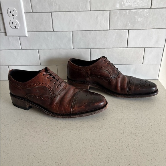 FREEBIRD Mens Steven George Brown Brogue Leather Oxford Wingtip Shoe Size 10 EUC main image 4